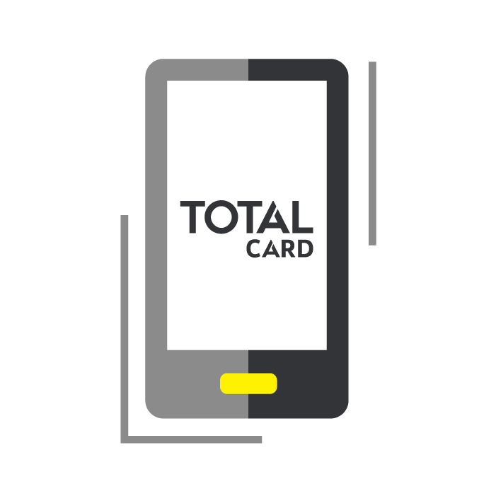 Total Card VISA Mobile App available in Apple App Store and Google Play Store Android