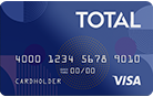 Purple Swirl Dots Credit Card Total VISA